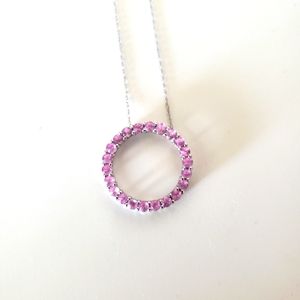 Kay Jewelry circle white gold 14K necklace